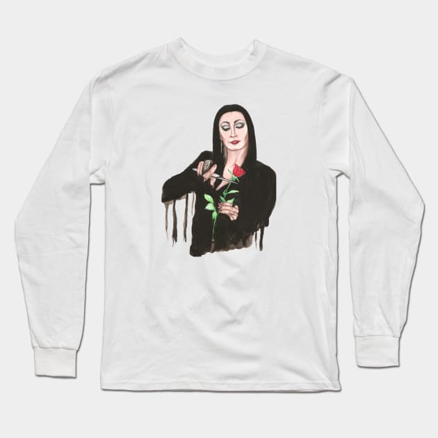 Morticia Long Sleeve T-Shirt by jamesmbrooker